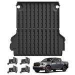 4'6" Truck Bed Mat with Cargo Organizers- 3W Thorex™ All-Weather Protection