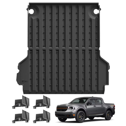 4'6" Truck Bed Mat with Cargo Organizers- 3W Thorex™ All-Weather Protection