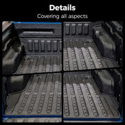 4'6" Truck Bed Mat with Cargo Organizers- 3W Thorex™ All-Weather Protection
