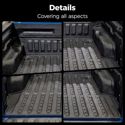 4'6" Truck Bed Mat with Cargo Organizers- 3W Thorex™ All-Weather Protection