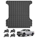 5'7" Truck Bed Mat with Cargo Organizers- 3W Thorex™ All-Weather Protection