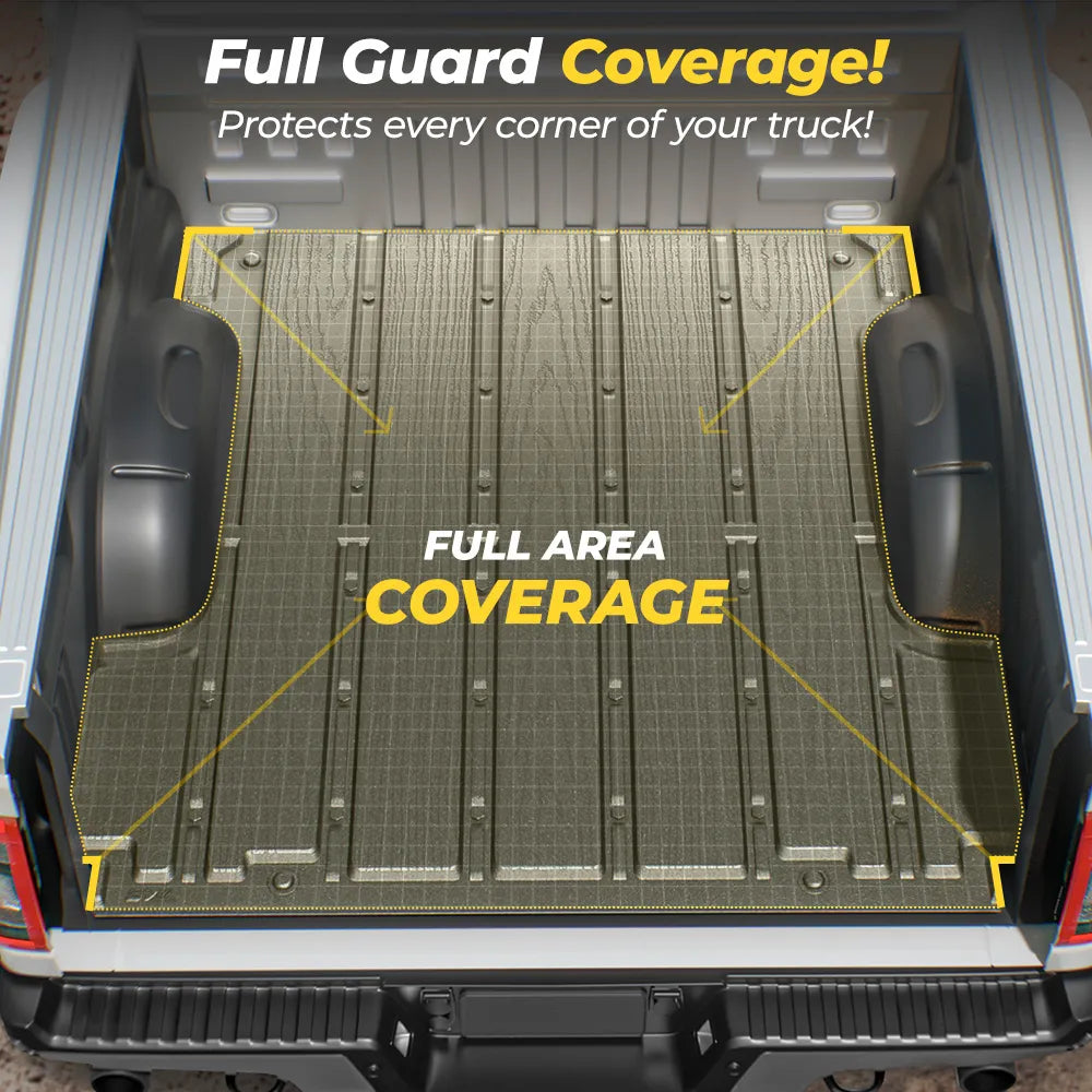 3W Truck Bed Mat Compatible with Dodge Ram 1500 2019-2026 Car Accessories Vehicle Perfectly Flush All Weather Protection TPE Full-Size Light-Duty Pickup Car Bed Cargo Mat