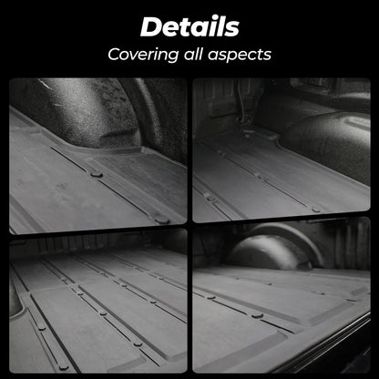 3W Thorex™ Floor Mats All-Weather Fit Ford F150 / F-150 Lightning SuperCrew Cab 2015-2025 (without Original Folding Under-Seat Storage Box) - 3Wliners