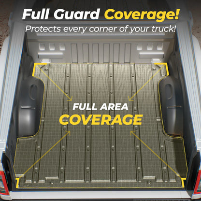 3W Thorex™ Floor Mats All-Weather Fit Ford F150 / F-150 Lightning SuperCrew Cab 2015-2025 (without Original Folding Under-Seat Storage Box) - 3Wliners
