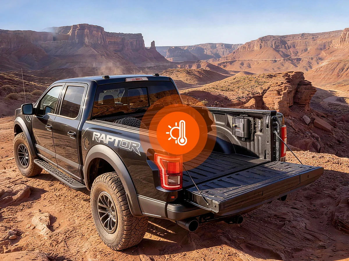 Durable on-board compressor operating in extreme winter cold and desert heat.