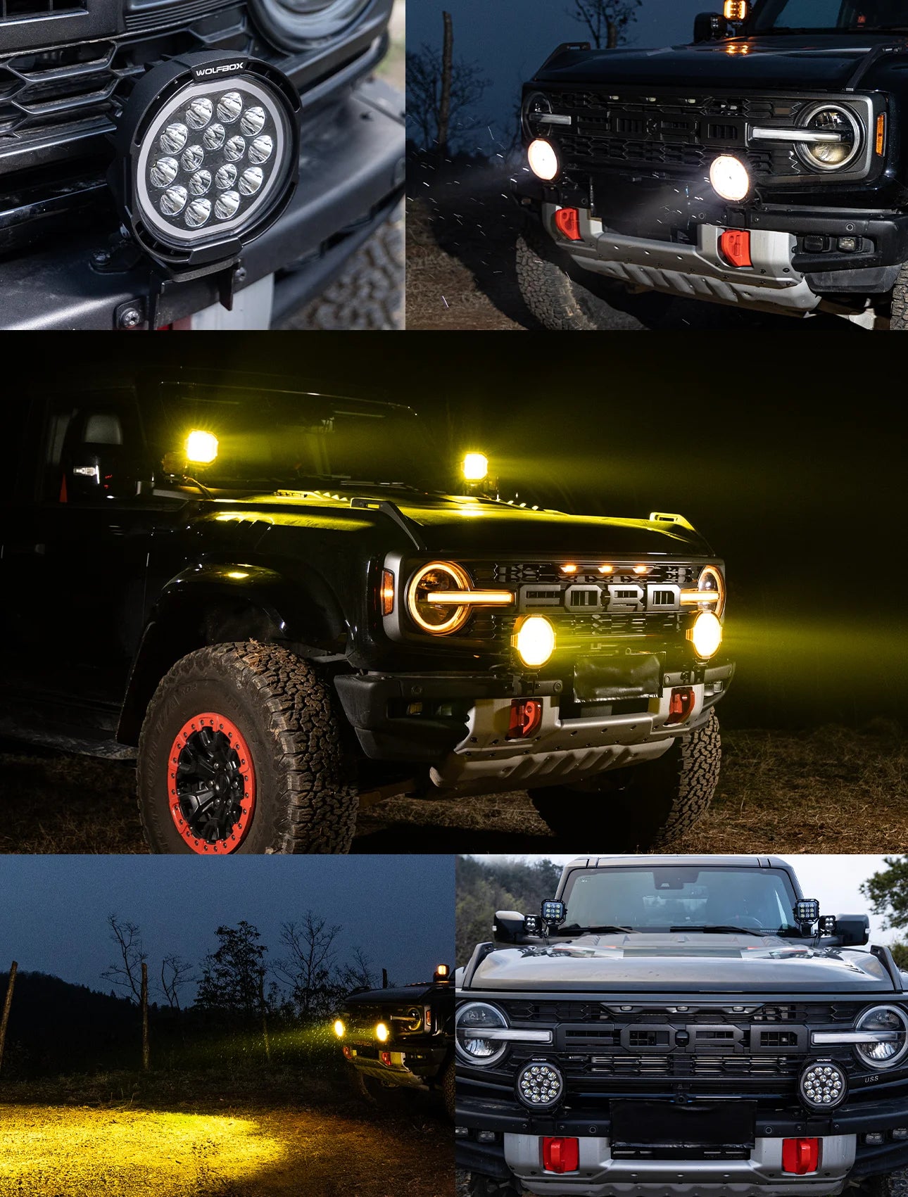 Wolfbox NomadRover 7 inch off-road pod lights vehicle fitment