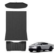 3W Tesla Cybertruck 2023 2024 Custom Floor Mats / Trunk Mats / Bed Mat TPE Material & All-Weather Protection Vehicles & Parts 3Wliners 2023-2024 2023-2024 Tesla Cybertruck Frunk Mat & Under Bed Storage Mat & Bed Mat