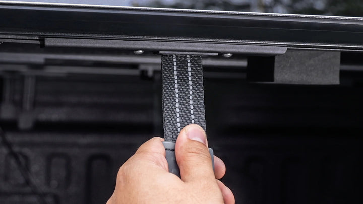 Heavy-duty nylon latch string allows effortless, one-handed unlocking.