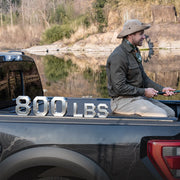 Heavy duty cover supporting 800 lbs load capacity.