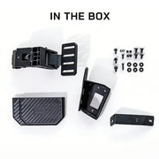 What's inside the Wolfbox Bed Step package: Step platform, heavy-duty brackets, and all necessary mounting hardware.