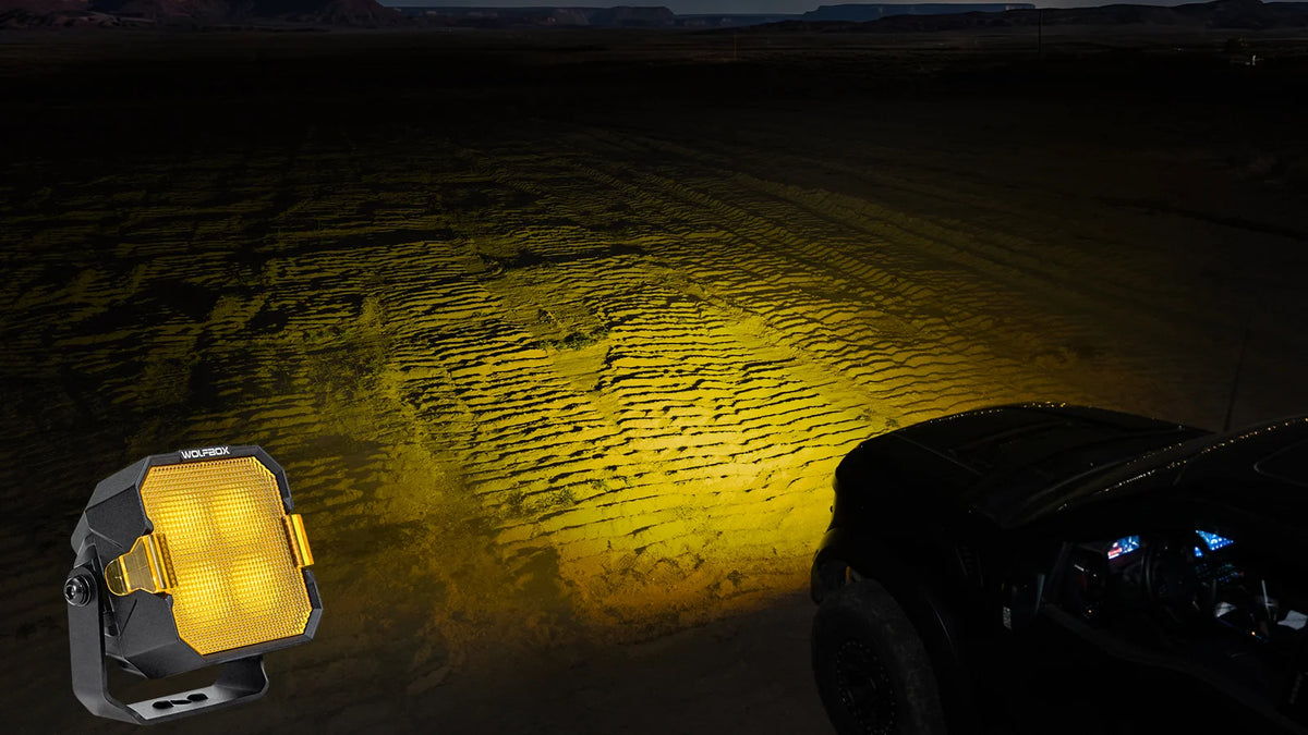 Wolfbox NomadRover 3" Off-Road Pod – Amber flood Beam, 1 Lux @ 80M