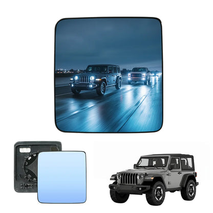 Wide-Angle Convex Side Mirrors for Jeep Wrangler JL (18-26) | Gladiator JT (20-26)| blue