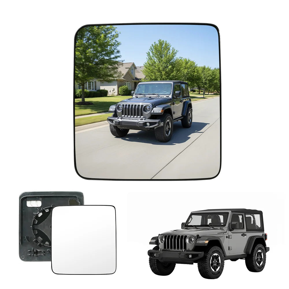 Wide-Angle Convex Side Mirrors for Jeep Wrangler JL (18-26) | Gladiator JT (20-26)| clear