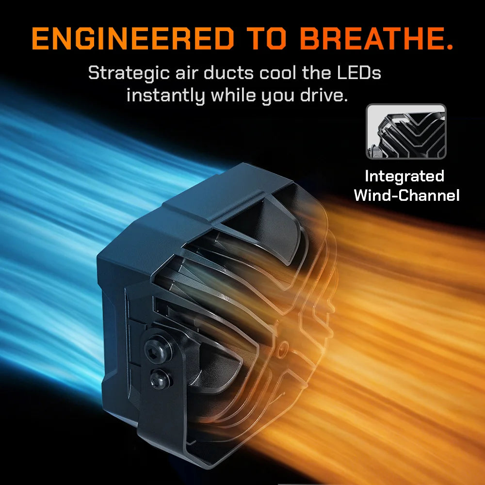 Strategic air ducts cool the LEDs instantly while you drive.