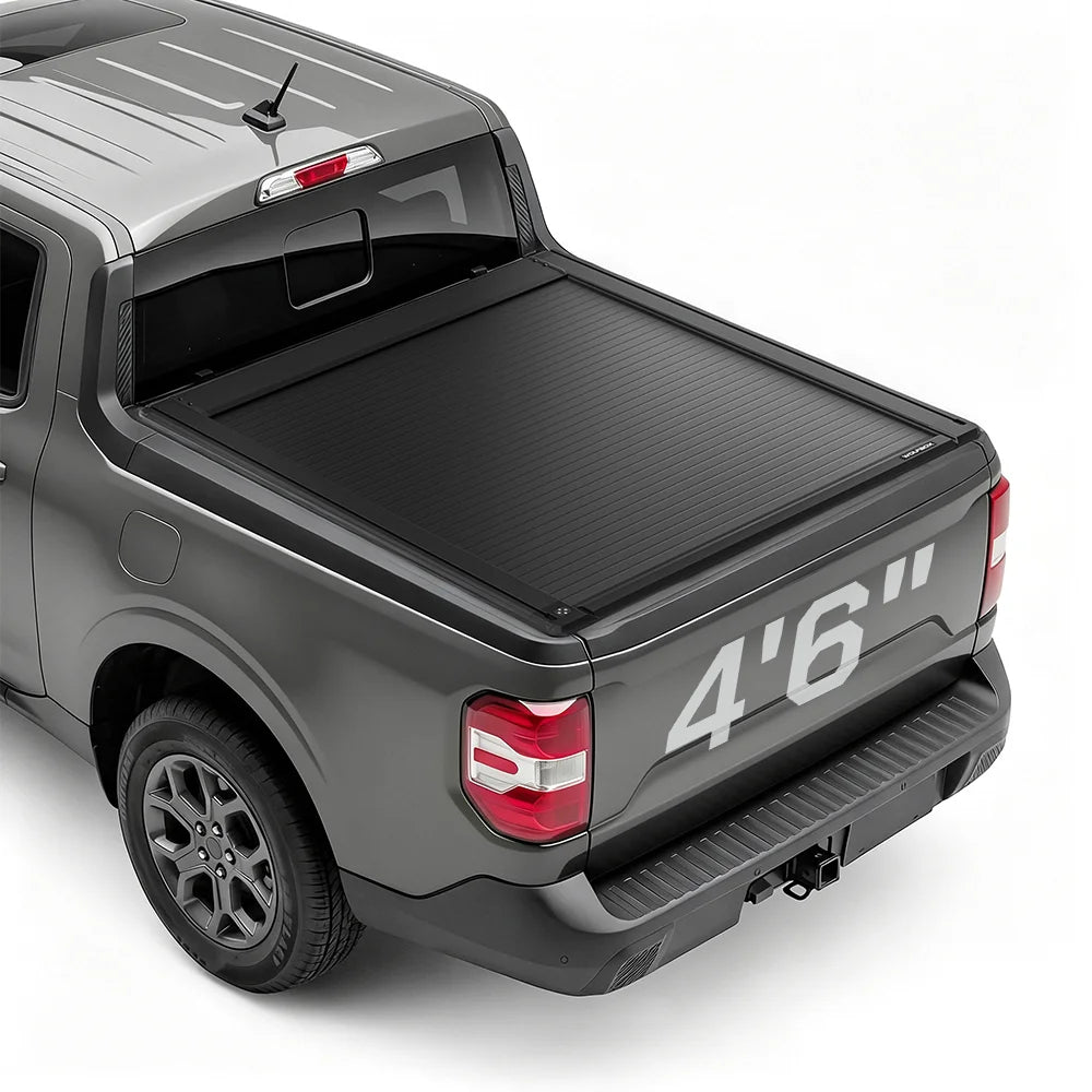 Electric truck bed cover fitted for MAVERICK 4.5 ft (4'6") pickup truck bed.