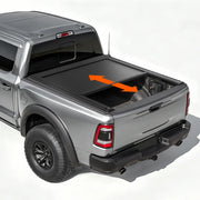 Electric truck bed cover fitted for ram 1500 5.5 ft (5'7") pickup truck bed.