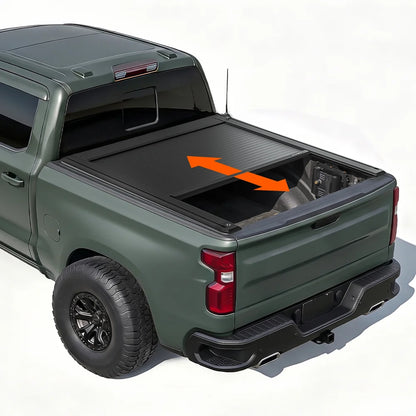 Electric truck bed cover fitted for silverado 1500 5.8 ft (5'10") pickup truck bed.