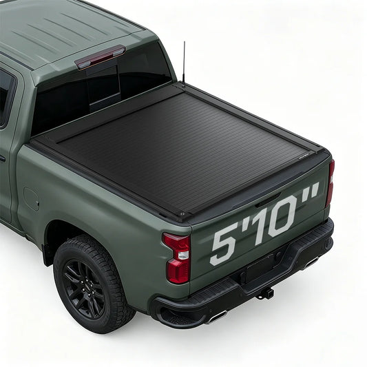 Electric truck bed cover fitted for silverado 1500 5.8 ft (5'10") pickup truck bed.