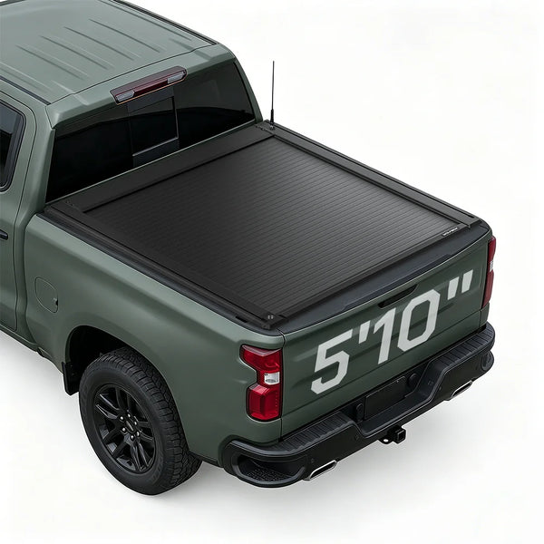 Electric truck bed cover fitted for silverado 1500 5.8 ft (5'10") pickup truck bed.