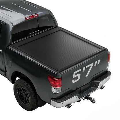 Electric truck bed cover fitted for tundra 5.5 ft (5'7") pickup truck bed.