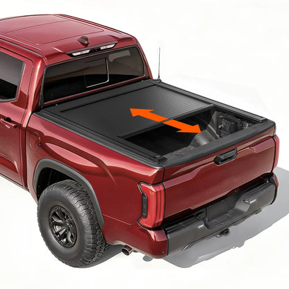 Electric truck bed cover fitted for tundra 5.5 ft (5'7") pickup truck bed.