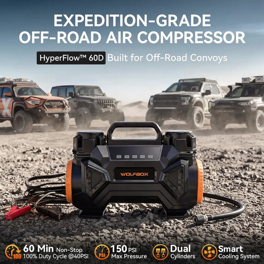 off road air compressor expedition-grade design Wolfbox HyperFlow 60D