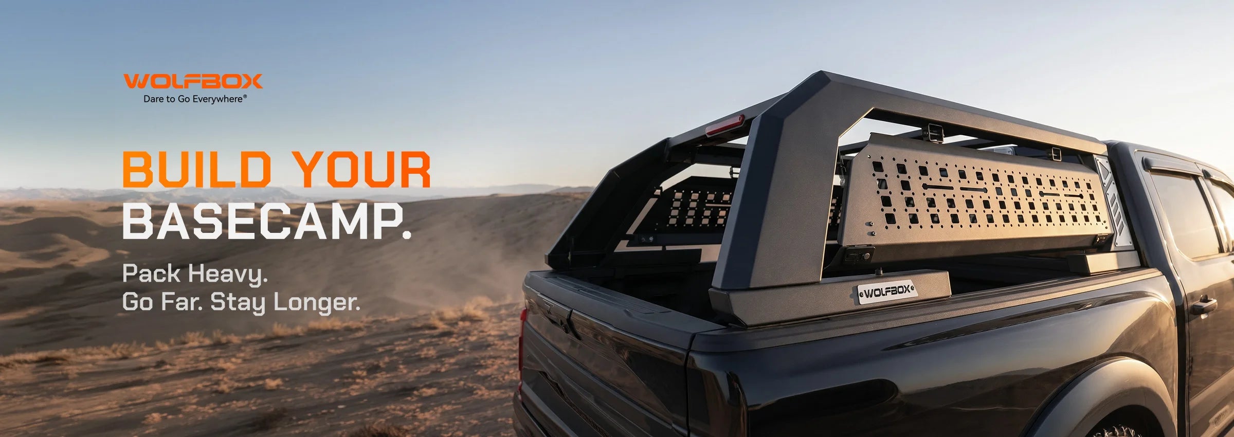 Build your basecamp with the MTB-R1 tactical overland truck bed rack.