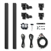 Complete power running boards kit including steps, motors, brackets, and wiring for easy installation.