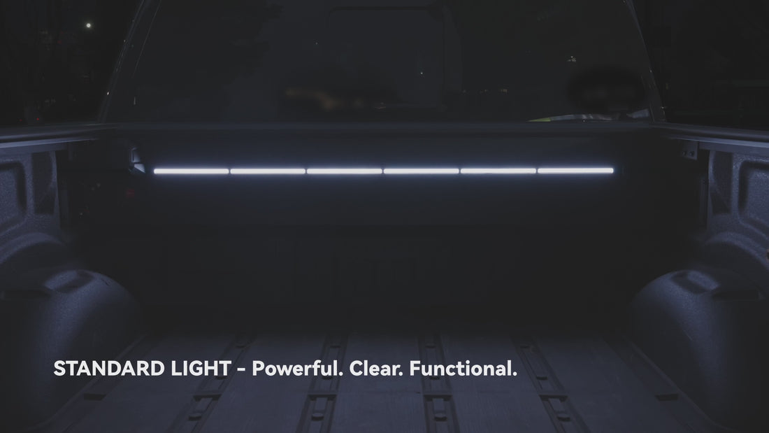 Load video: truck bed cover led light
