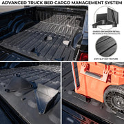 5'7" Truck Bed Mat with Cargo Organizers- 3W Thorex™ All-Weather Protection