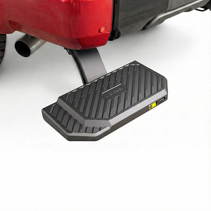 Wolfbox Retractable Truck Bed Step - Heavy-Duty Rear Bumper Step for Pickup Trucks